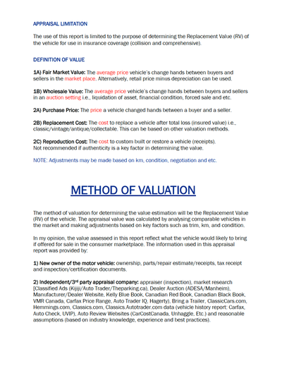 INSURANCE APPRAISAL $119 (CLASSIC CAR | ACCIDENT DISPUTE), View more