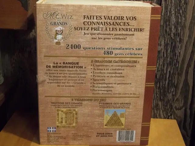 Jeu questionnaire Mc Wiz des grands in Toys & Games in Trois-Rivières - Image 4