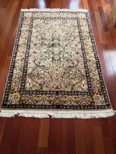 A celebration of Persian silk/wool carpets on sale , View more