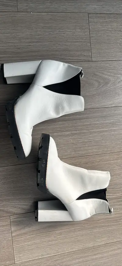 L’Intervalle white boots, View more