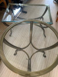 quality solid brass coffee  and end table