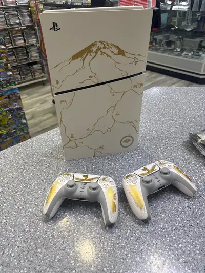 PS5 Slim Disc 1TB Ghost of Yotei Gold Edition With 2 Controllers, View more