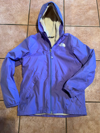 North face fleece lined jacket child size large 14-16
