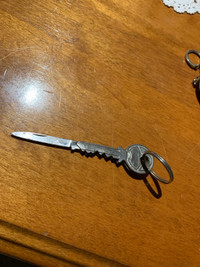 Vintage porte clef couteau clef
