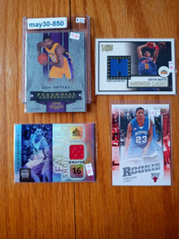 Basketball insert numbered rookie material lot Rose Artest