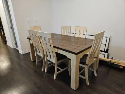 Moving Sale - 7 Piece dinning table and chairs. $199, View more