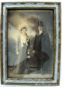 PHOTO + CADRE ORIGINAL ANTIQUE PICTURE + ORIGINAL FRAME  C.1900