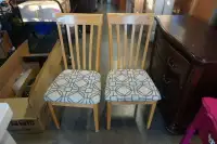 CHAIRS - 2 - DINING - MAPLE.Standard size in LIKE NEW condition