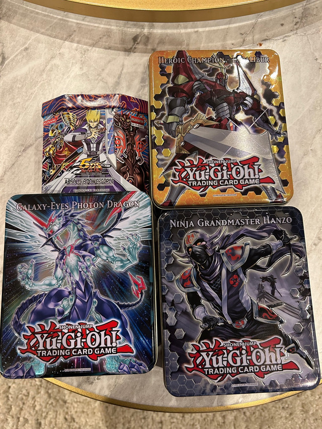 4 YU-GI-OH EMPTY TINS in Toys & Games in City of Montréal