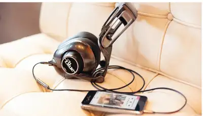 Blue Mix Fi Powered High Fidelity Headphones Built In Audiophile Amp Pro Series Retail $479.00 at am...
