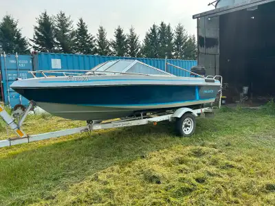 1983 Invader outboard boat /w 115 HP mercury motor and shorelander trailer. Excellent family boat --...