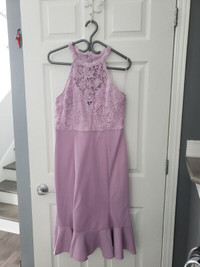 Maniju brand dress robe size large in lilac pink color
