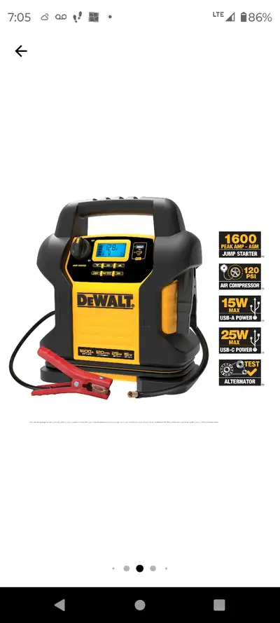 Dewalt booster pack .....USED MAYBE 10 TIMES...., View more