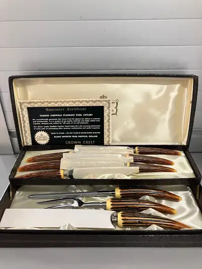 Vintage Sheffield Cutlery Set, View more