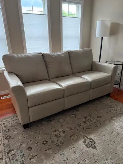 Leather reclining couch by La-Z-Boy Furniture. Like new!, View more