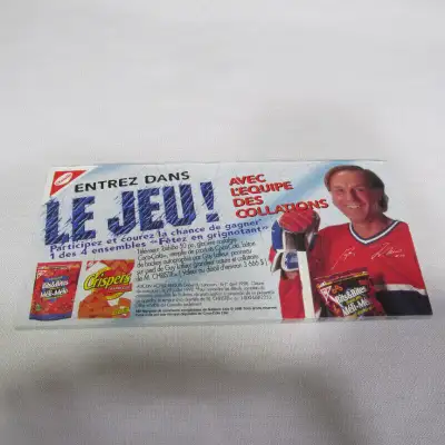 GUY LAFLEUR COUPONS PUBLICATAIRES CHRISTIE NABISCO 1998 RARE, View more