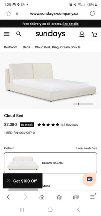 King size bed frame for sale 
