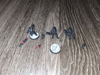 Warhammer 40k 3 tau black and red Stealth suits