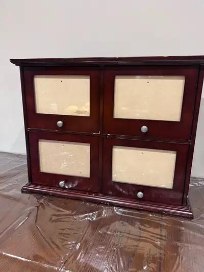 Wooden Photo Album Organizer with Drawers, View more