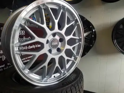 New ESR AP1 Hyper Silver/Machine Lip 19x8.5 5X112 et40 cb66.6 $ 1570 plus TAX for 4 rims NEW tires a...