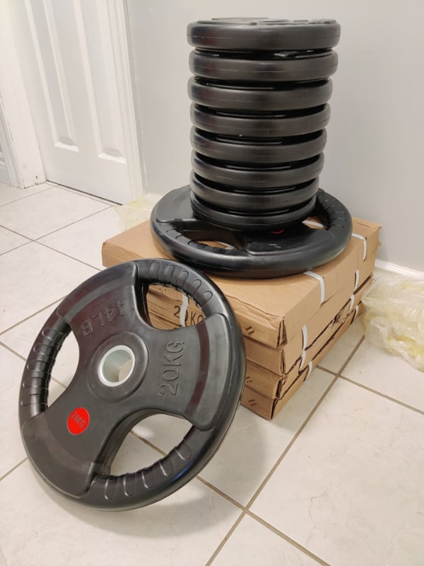 Premium Rubber TriGrip Olympic (2”) Weight Plates Exercise Equipment