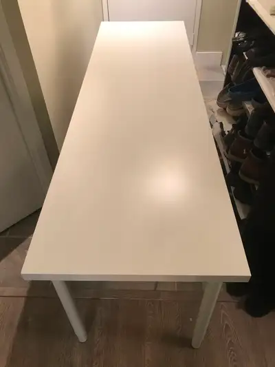 IKEA long LAGKAPTEN table plus 5 OLOV legs. Tabletop dimensions are 60 cm * 200 cm. Very long, as a...