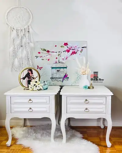 White bedside End Tables, View more