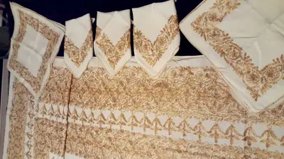 Beautiful Beige Linen Middle Eastern Tablecloth Set New, View more