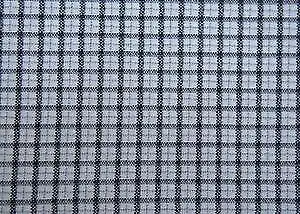 New black, white and grey plaid knit fabric * 95% polyester, 5% Spandex * from pet-free, smoke-free...