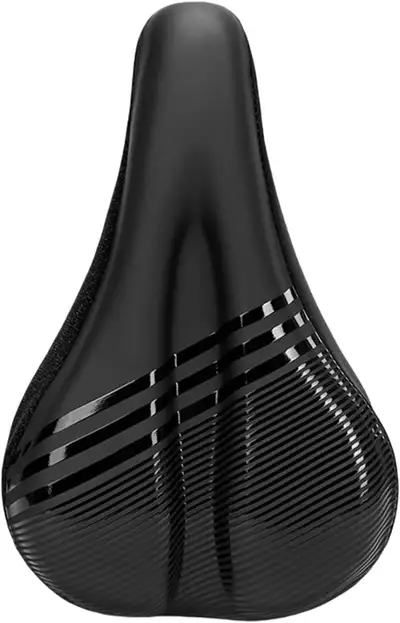 NEW (LOT of 2) Padded Silicon Bike Seat Cover (Pffiocix) Black, View more