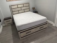 Queen size bed with drawer 