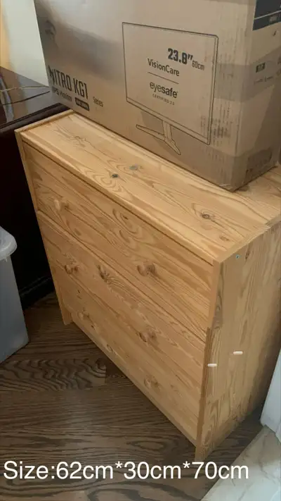 IKEA Solid Pine 3-Drawer Chest (Excellent Condition), View more