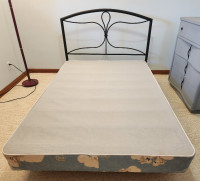 Double bed headboard, frame and box spring