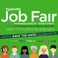EGANVILLE JOB FAIR | April 24 | 20 businesses are hiring!