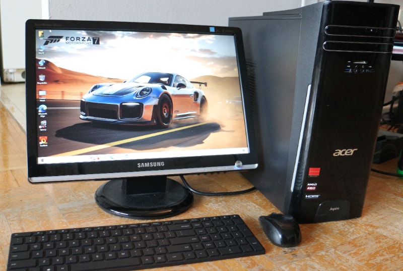 Acer Gaming computer PC,Nvidia GTX1050 ti and monitorfull setup