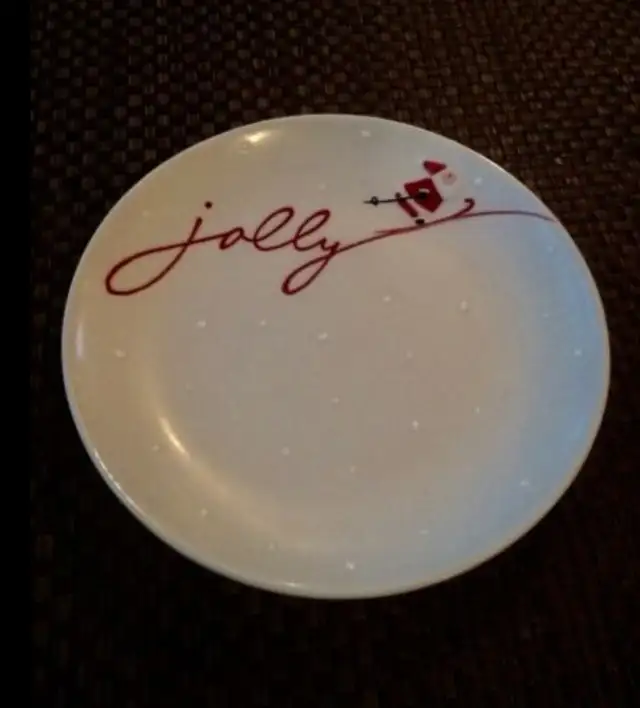 Christmas - “Jolly” Plate 8” Diameter in Holiday, Event & Seasonal in Markham / York Region - Image 2