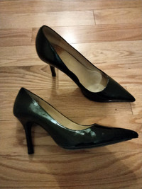 Cole Haan Size 8 Black Patent Leather Dress Shoe
