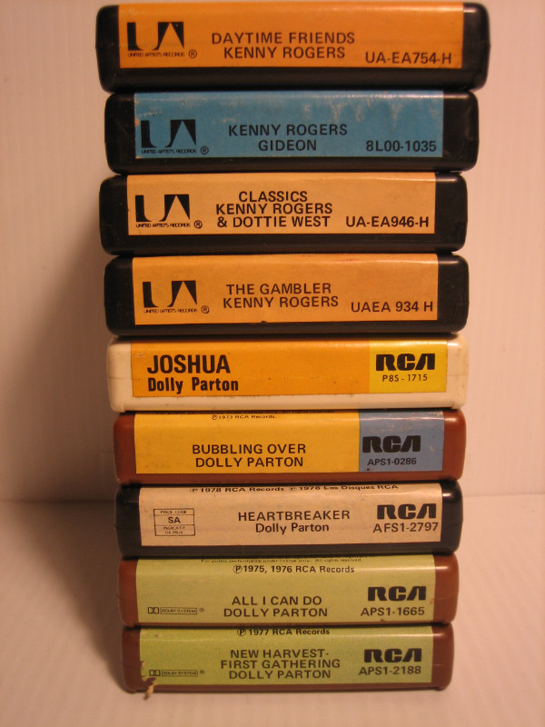 45 OLD COUNTRY 8 TRACK CARTRIDGES PARTON RODGERS JENNINGS PRIDE in Arts & Collectibles in London - Image 2
