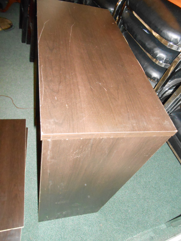 Dark brown pressed wood bookcase with 2 shelves in Bookcases & Shelving Units in Peterborough - Image 2