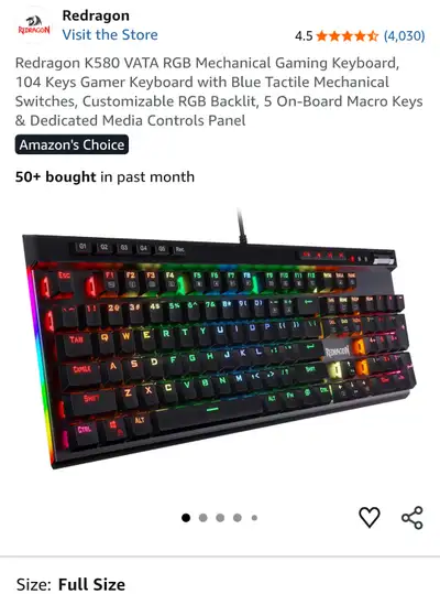 Redragon K580 VATA Keyboard, View more