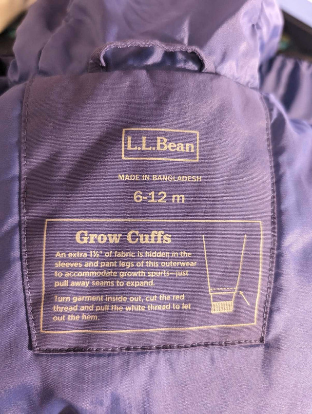 Purple LL Bean Baby Girl Snowsuit 6-12 Months in Clothing - 6-9 Months in Moncton - Image 3