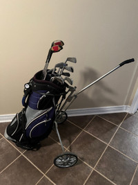 Golf bag with hand cart