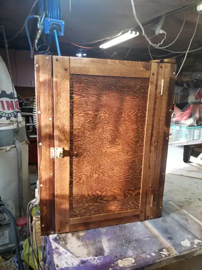 I have for sale a pine cabinet. Great for storage in any room in the house but I built it in the sty...