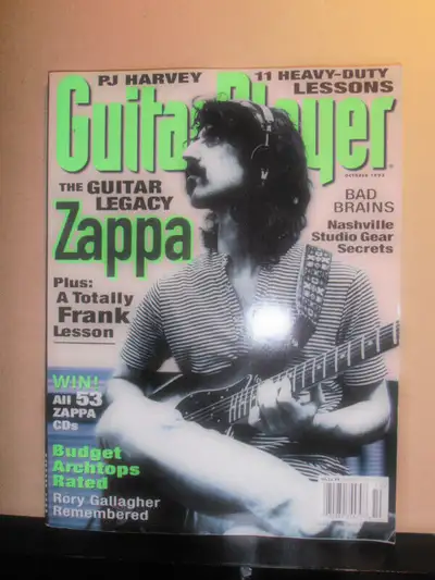 Guitar Player magazine oct 1995 Frank Zappa Cover Voir autres annonces. See other ads.