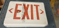 Quantum White LED Exit Sign with Red Letters