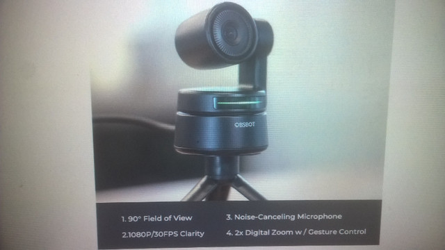 Obsbot Webcam Tiny ptz camara w/ zoom HD in Mice, Keyboards & Webcams in Bedford - Image 3