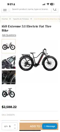 Igo electric fat bike 