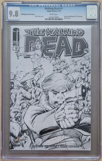 CGC 9.8 The Walking Dead #1 Wizard World Liefeld Sketch Variant