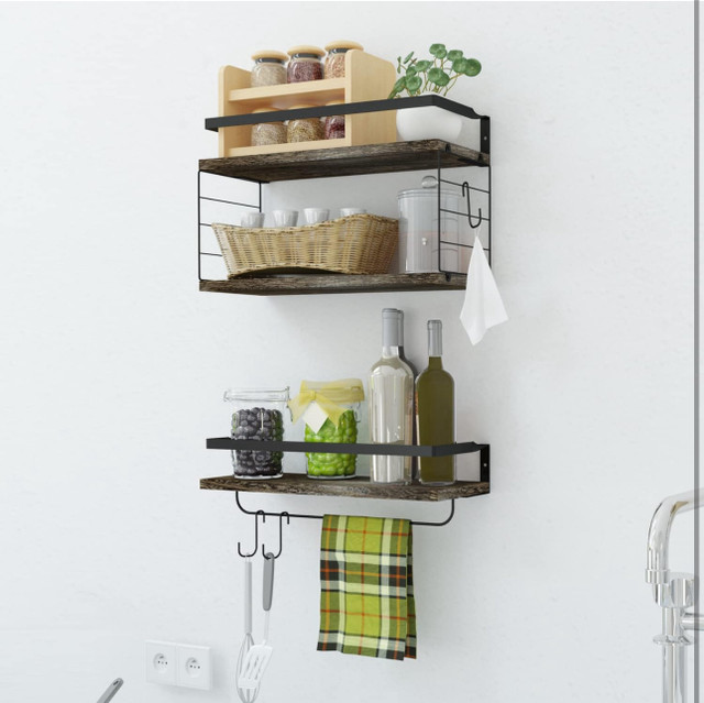 Floating Shelves Wall Mounted, Bathroom Shelves with Towel Bar in Home Décor & Accents in Kitchener / Waterloo - Image 4