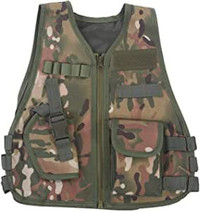 Kids Tactical Vest Breathable Adjustable Waistcoat for Outdoor
